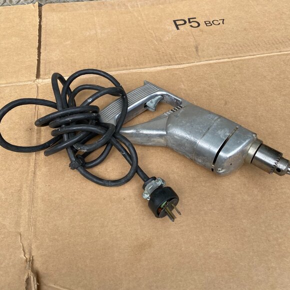 Vintage 50s Sears Craftsman Electric .25" Drill Aluminum No. 315.2571 Works RARE - Picture 1 of 9